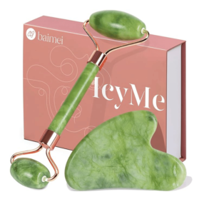 Baimei Gua Sha and Jade Facial Roller Set